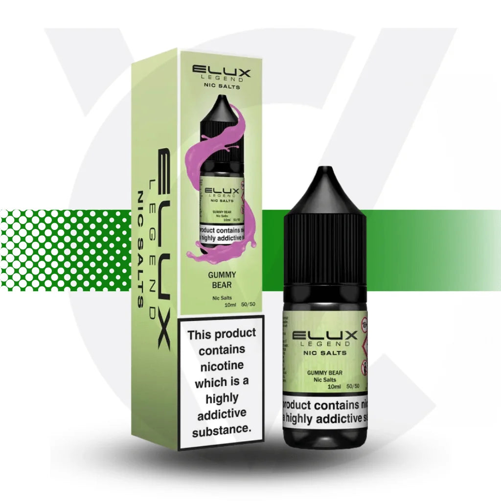 Elux Legend Nic Salt E-Liquid 10ml 10MG - Gummy Bear - Cloud Vapez UK