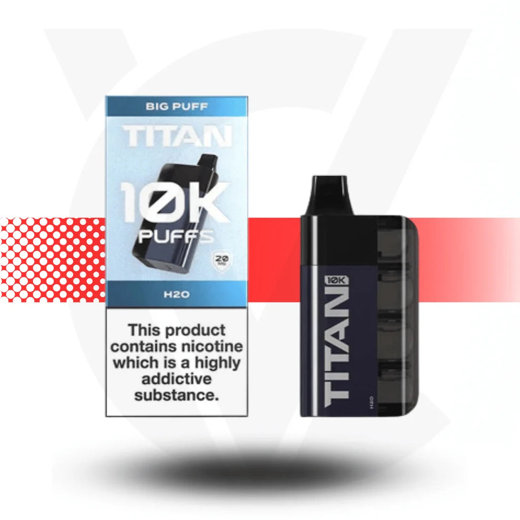 Titan 10k by Gold Bar Disposable Rechargeable Vape - H2O - Cloud Vapez UK