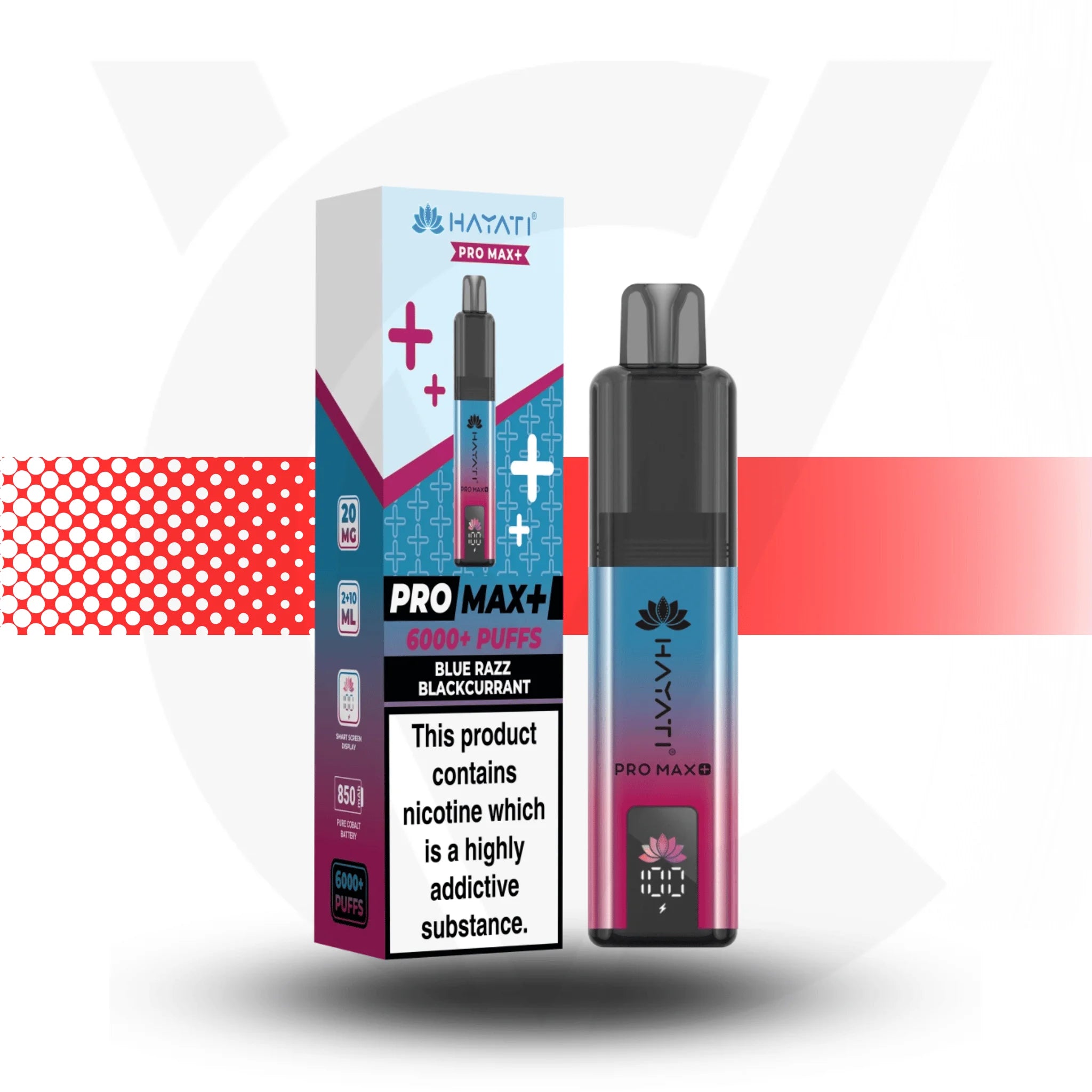 Hayati Pro Max Plus 6000 Puffs Blue Razz Blackcurrant