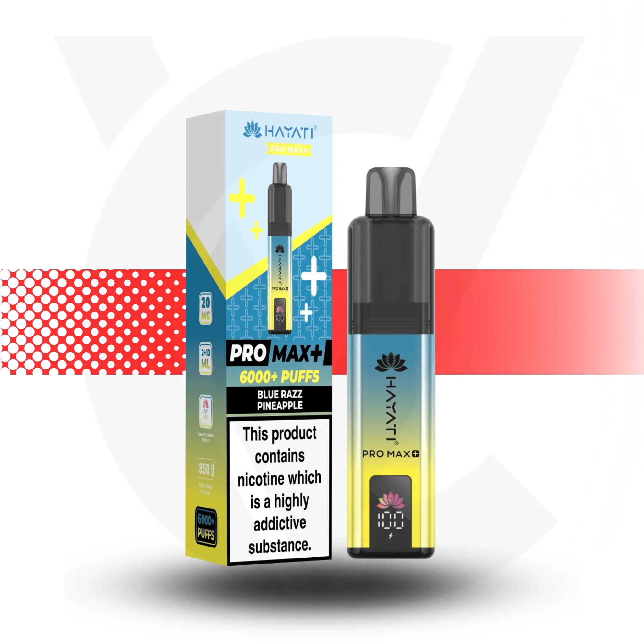 Hayati Pro Max Plus 6000 Puffs Blue Razz Pineapple