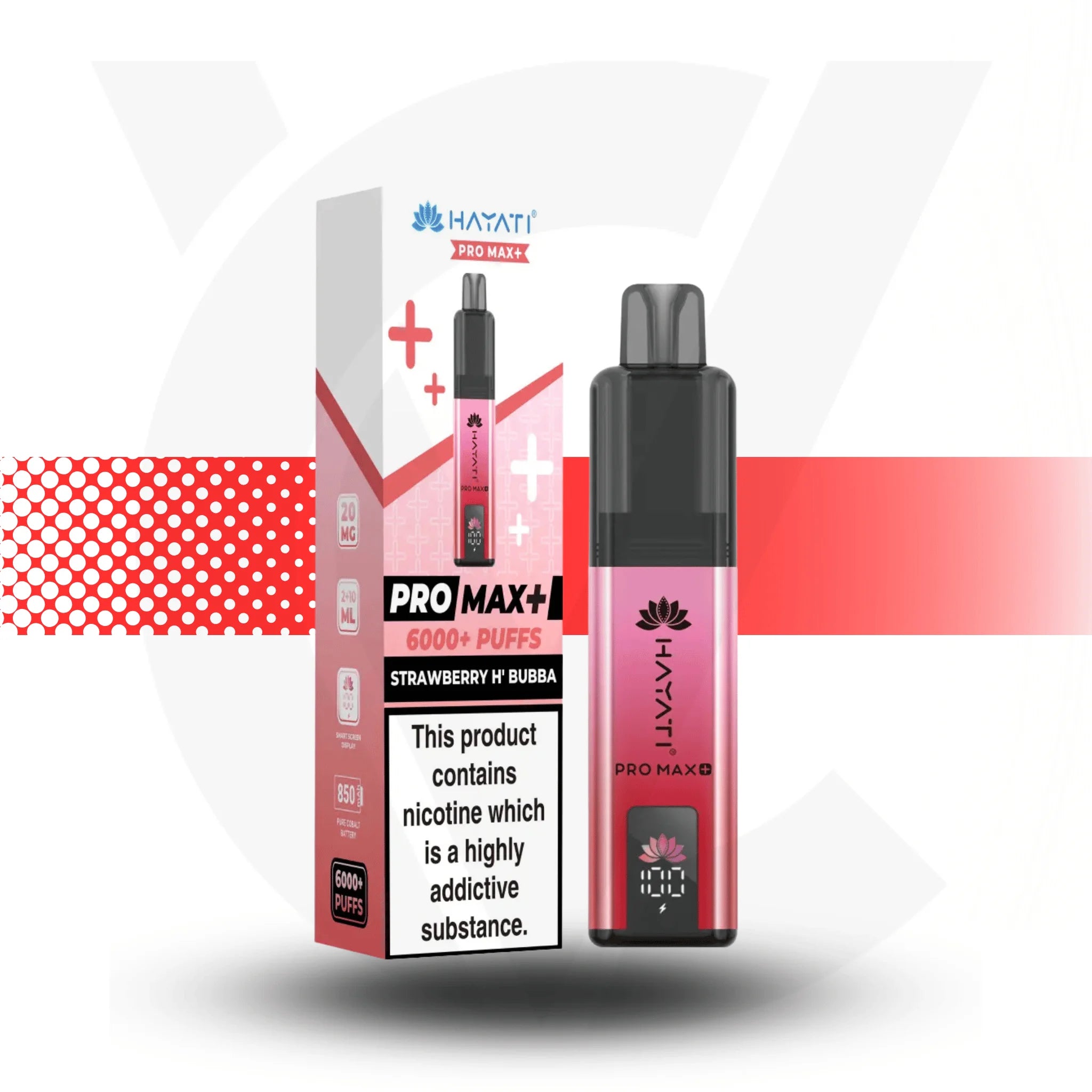 Hayati Pro Max Plus 6000 Puffs Strawberry Sweet