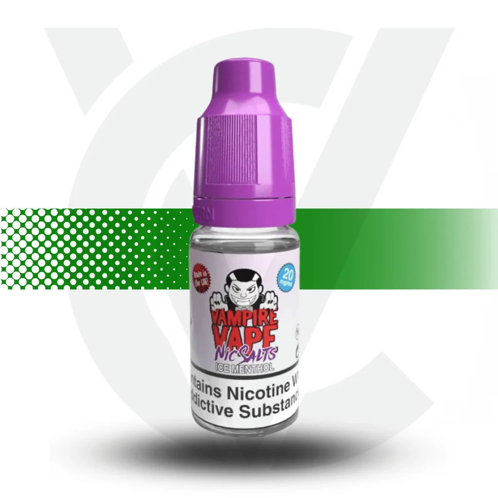 Vampire Vape Nicotine Salt E-Liquid 10ml 10MG - Ice Menthol- Cloud Vapez UK