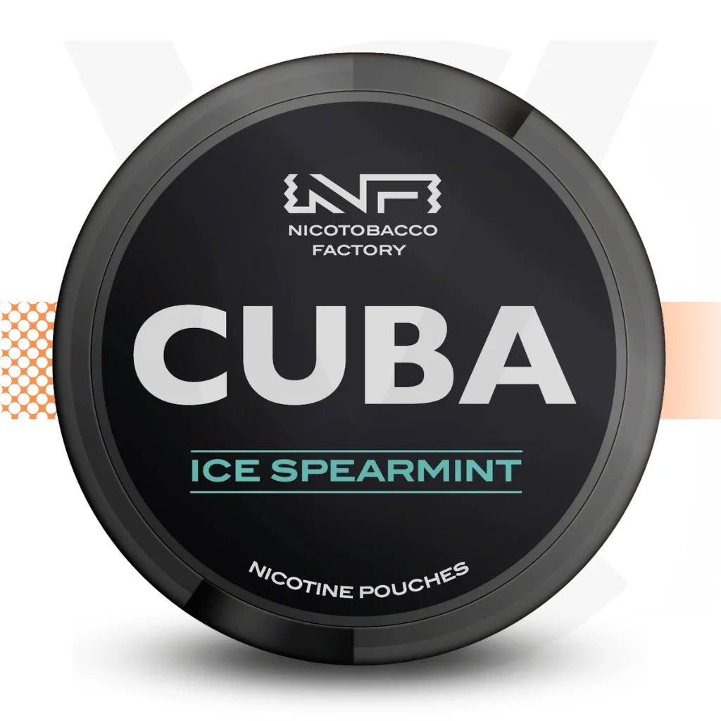 Cuba Black Nicotine Pouches Snus No Tobacco Nicopods - Ice Spearmint - Cloud Vapez UK