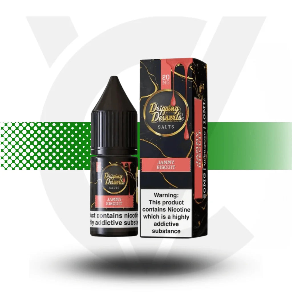 Dripping Desserts Nicotine Salts E-Liquid 10ml 10MG - Jammy Biscuit - Cloud Vapez UK