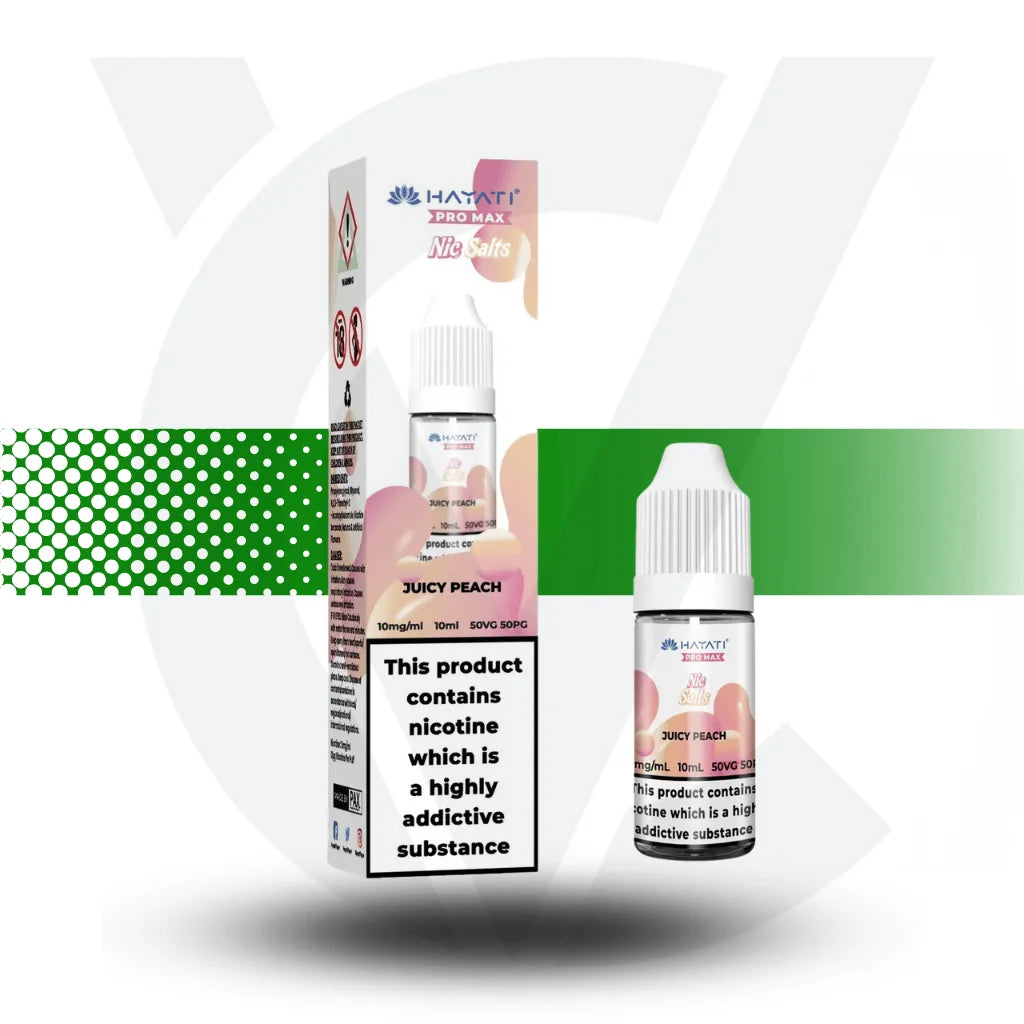 Hayati Pro Max Nic Salts E-Liquid 10ml 10MG - Juicy Peach - Cloud Vapez UK 