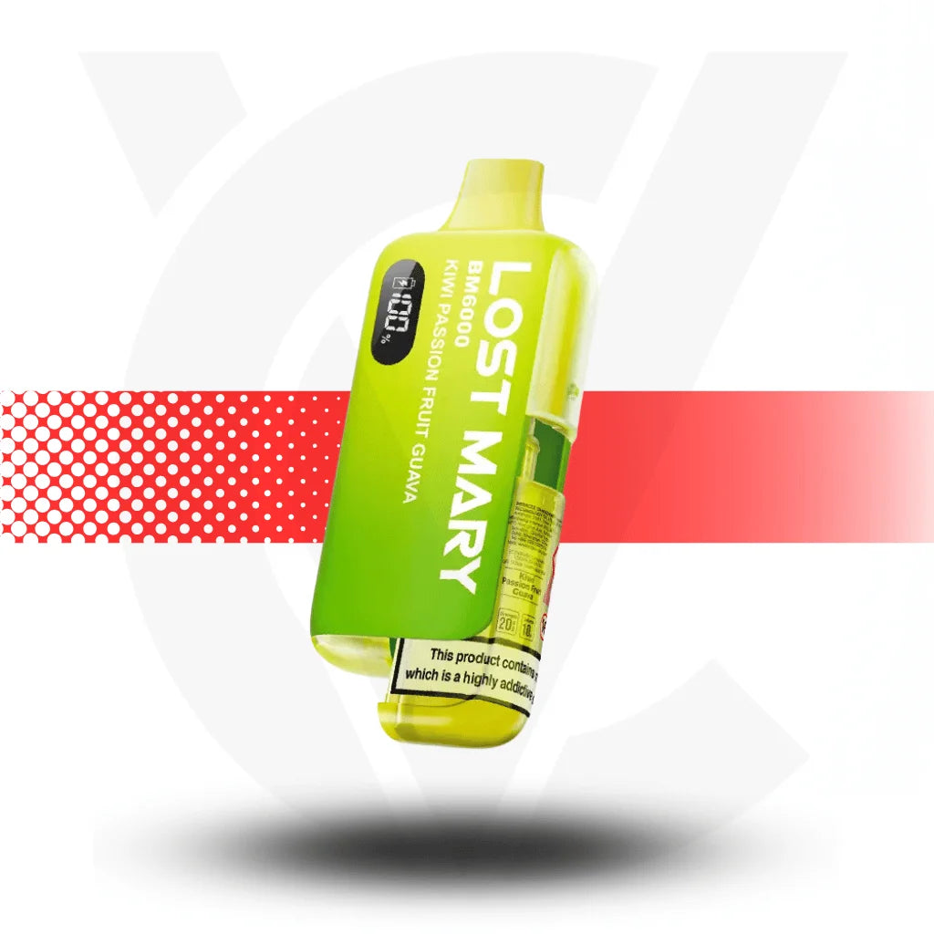 Lost Mary BM6000 Disposable Rechargeable Vape Kit  - Kiwi Passion Fruit Guava - Cloud Vapez UK