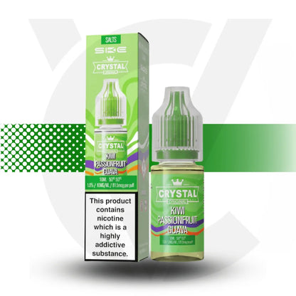 SKE Crystal Nic Salt E-Liquid 10MG 10ml - Kiwi Passionfruit Guava - Cloud Vapez UK