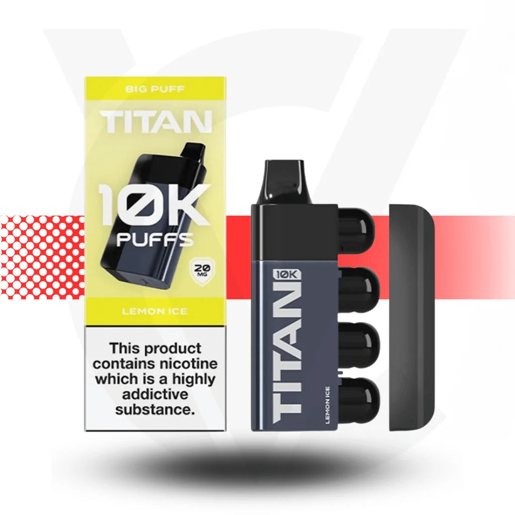 Titan 10k by Gold Bar Disposable Rechargeable Vape - Lemon Ice - Cloud Vapez UK