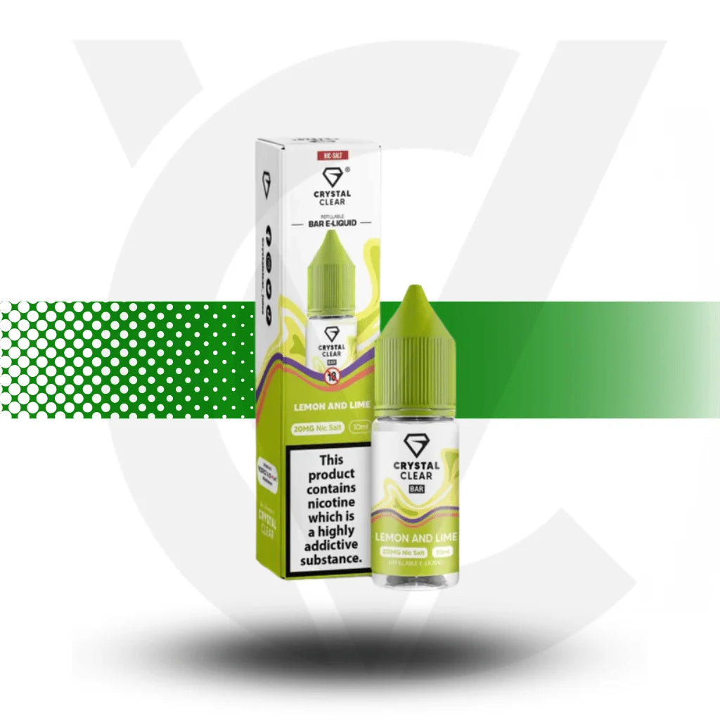 Crystal Clear Nic Salts E-Liquid 10MG 10ml - Lemon Lime - Cloud Vapez UK