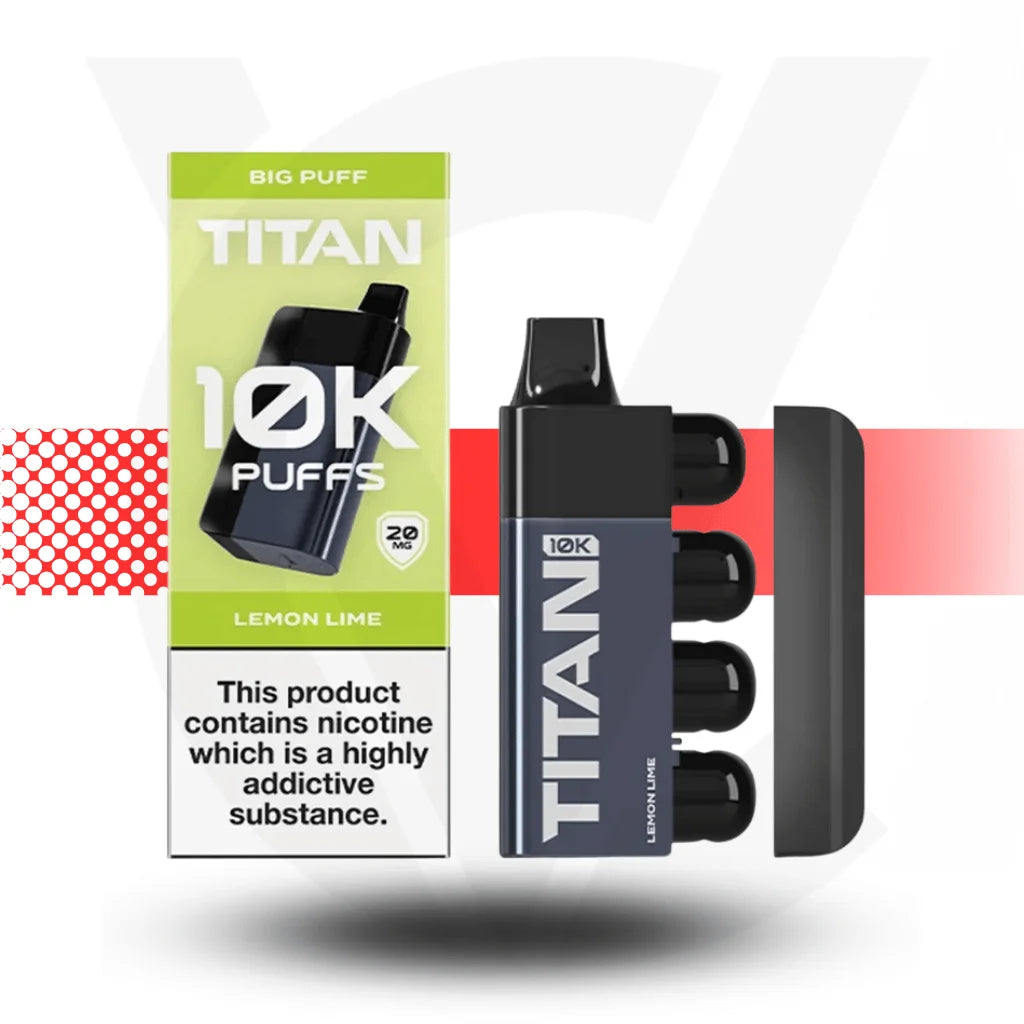 Titan 10k by Gold Bar Disposable Rechargeable Vape - Lemon Lime - Cloud Vapez UK