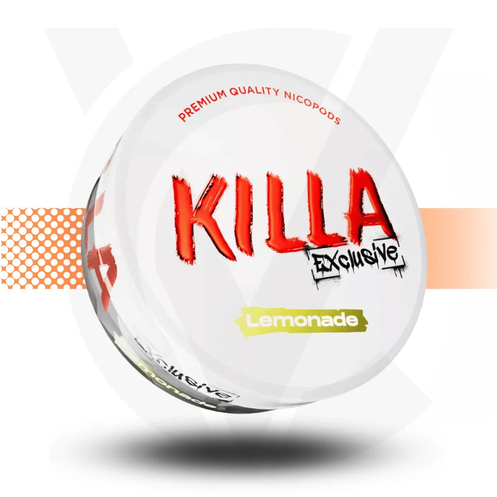 Killa Exclusive Nicotine Pouches Snus No Tobacco Nicopods - Lemonade 16mg - Cloud Vapez UK