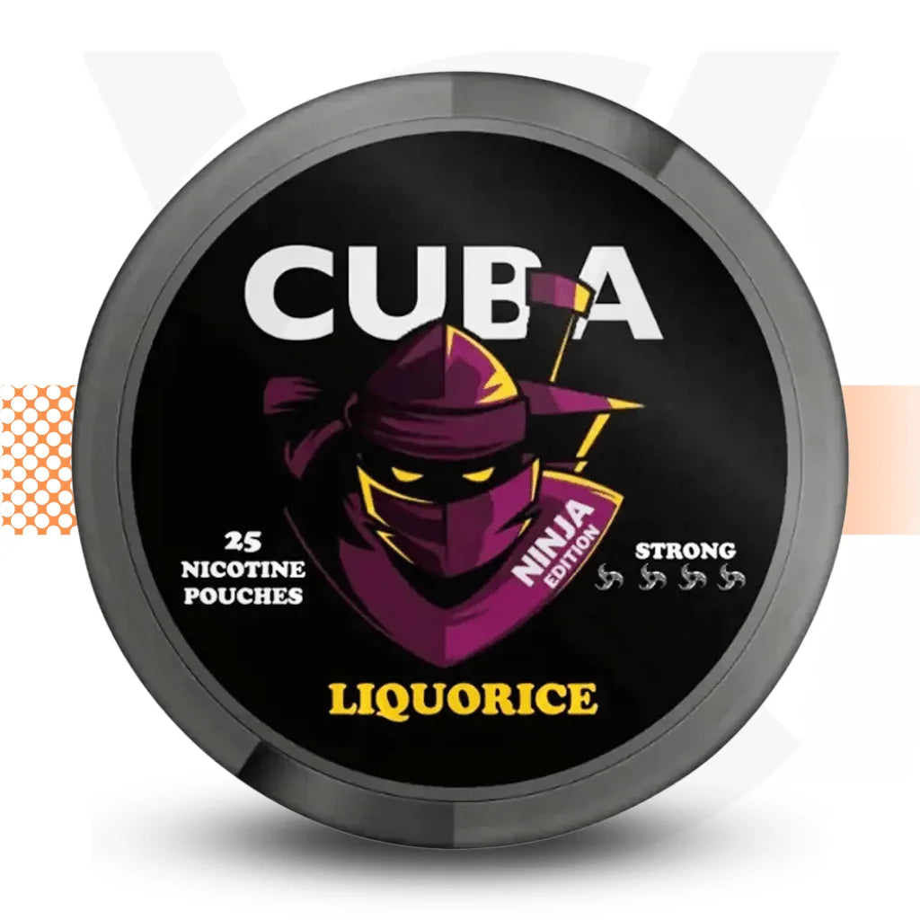 Cuba Ninja 30mg Nicotine Pouches Snus No Tobacco Nicopods - Liquorice - Cloud Vapez UK