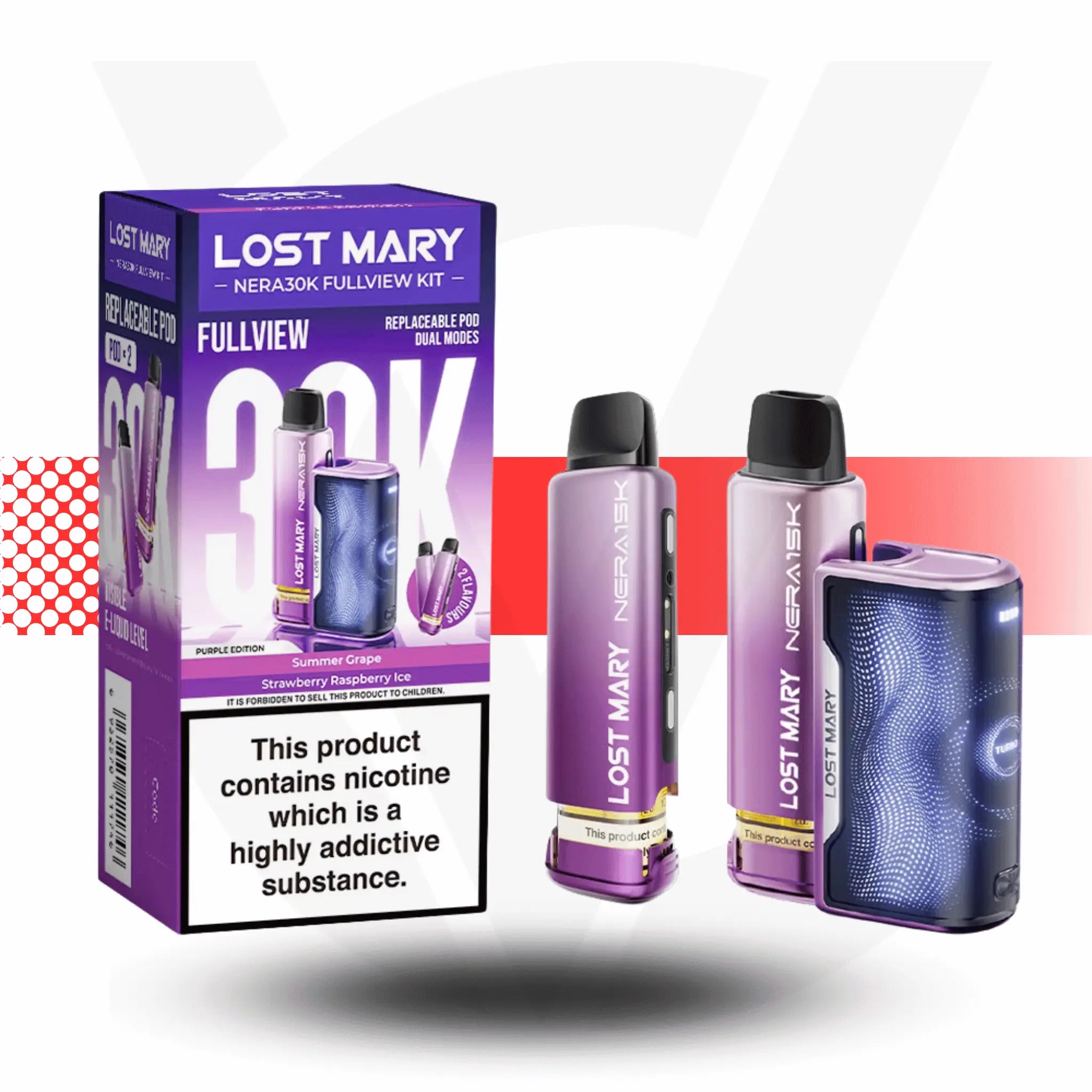 Lost Mary Nera 30K Fullview Prefilled Pod Kit