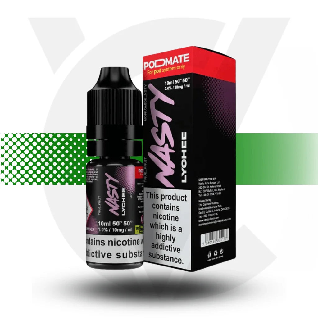 Nasty Podmate Nicotine Salt E-Liquid 10ml 10MG - Lychee - Cloud Vapez UK