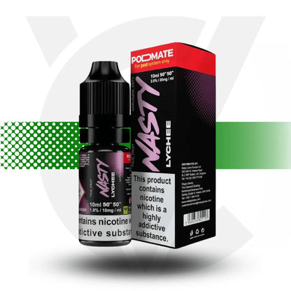 Nasty Podmate Nicotine Salt E-Liquid 10ml 10MG - Lychee - Cloud Vapez UK