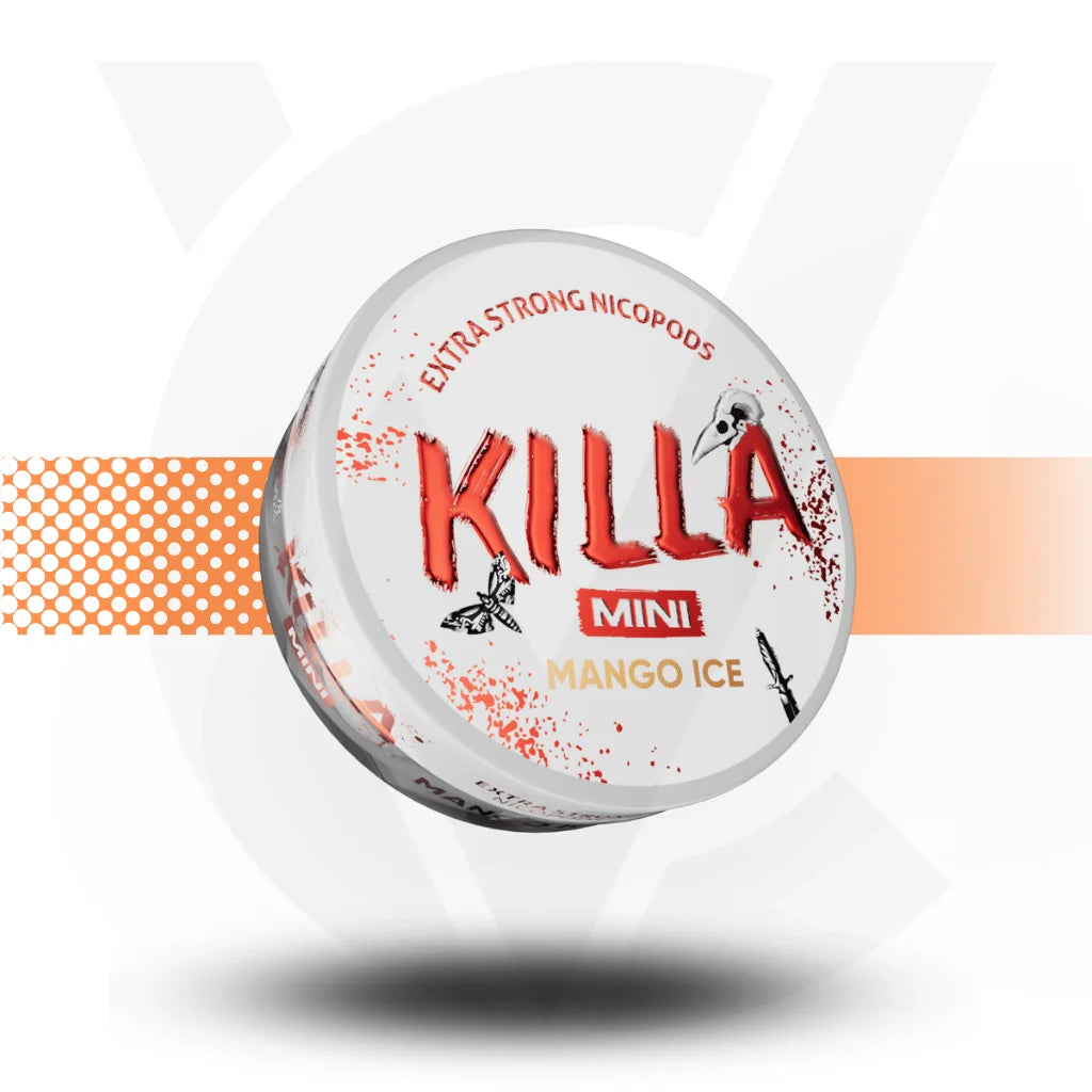 Killa Mini Nicotine Pouches Snus No Tobacco Nicopods - Mango Ice 16mg - Cloud Vapez UK