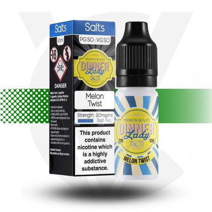 Dinner Lady Nic Salts E-Liquid 10MG 10ml - Melon Twist - Cloud Vapez UK