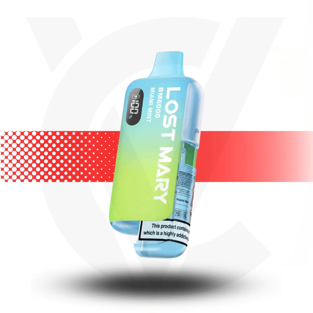 Lost Mary BM6000 Disposable Rechargeable Vape Kit  - Miami Mint - Cloud Vapez UK