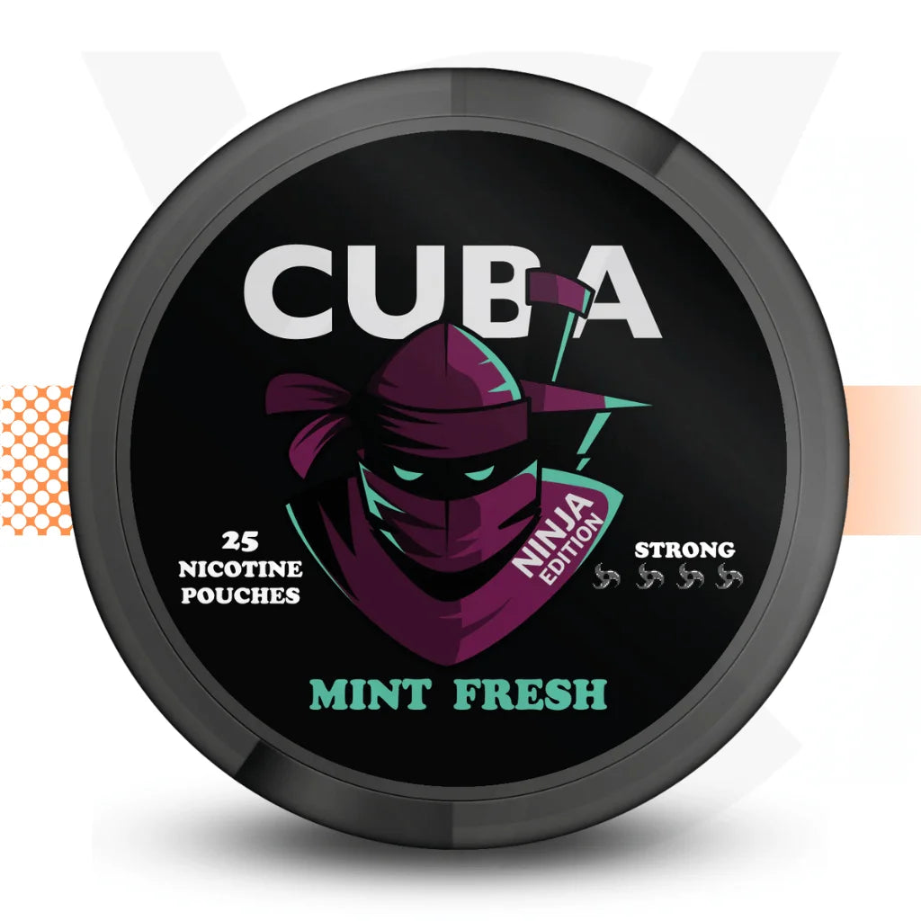 Cuba Ninja 30mg Nicotine Pouches Snus No Tobacco Nicopods - Mint Fresh - Cloud Vapez UK