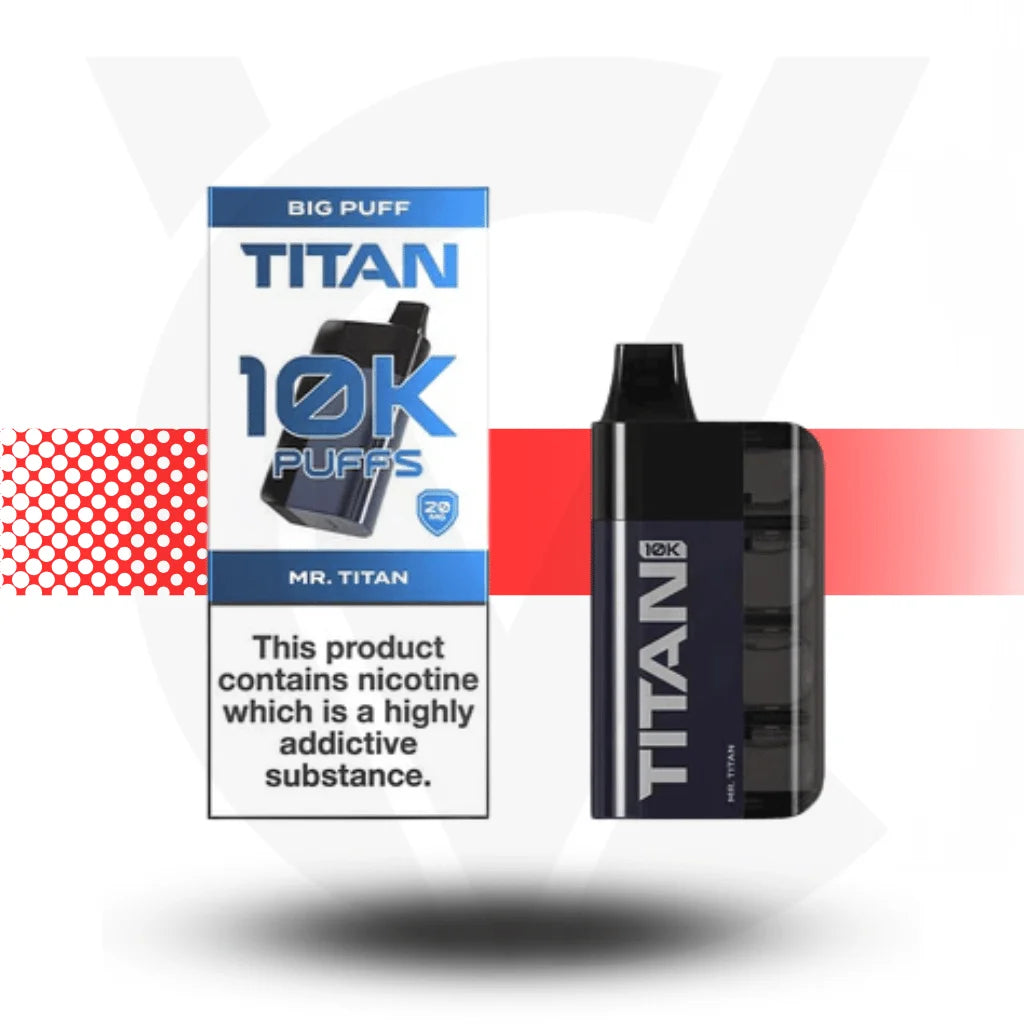 Titan 10k by Gold Bar Disposable Rechargeable Vape - Mr Titan - Cloud Vapez UK