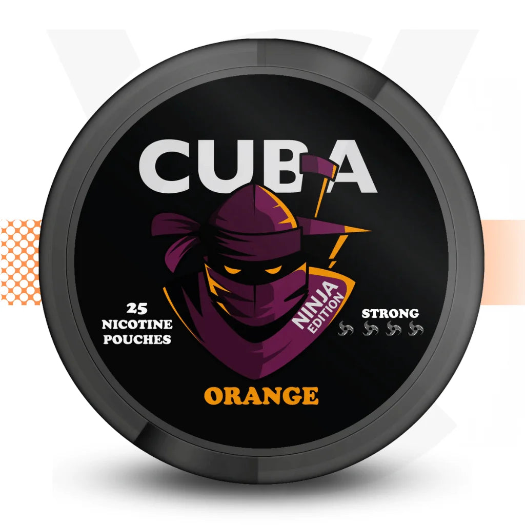 Cuba Ninja 30mg Nicotine Pouches Snus No Tobacco Nicopods - Orange - Cloud Vapez UK