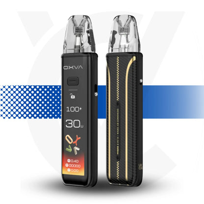 OXVA vaping device with digital display on a white background Xlim 3 Ultra Pro Carbon