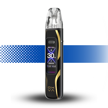 Black vape device with digital display on a white background Oxva Xlim Pro 3 Pro Carbon