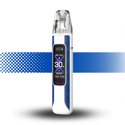 Vaping device with digital display on a white background Oxva Xlim Pro 3 Device Sky Blue