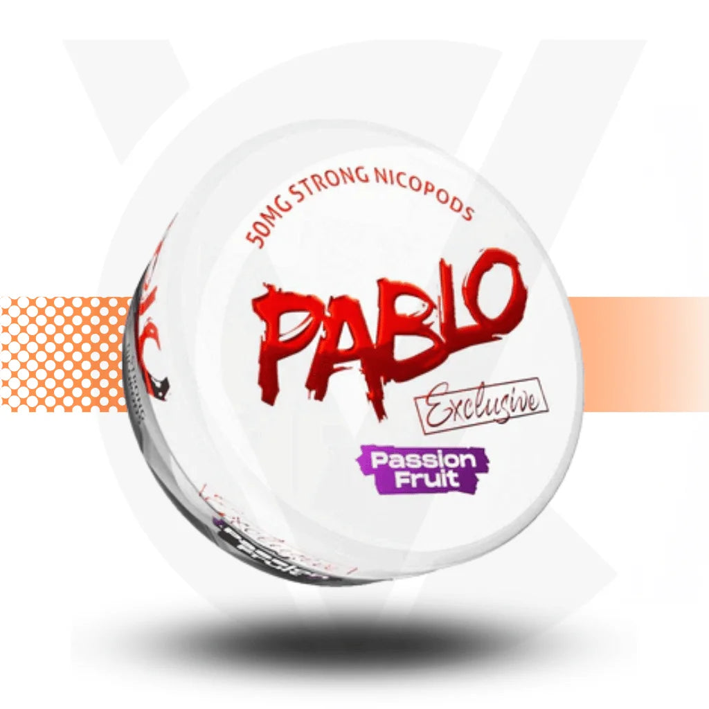 Pablo Exclusive Nicotine Pouches Snus No Tobacco Nicopods - Passion Fruit 50mg - Cloud Vapez UK