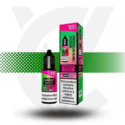 Passion Kiwi Guava Vapes Bars Ghost Salt - Nic Salt 10MG 10ml - Cloud Vapez UK