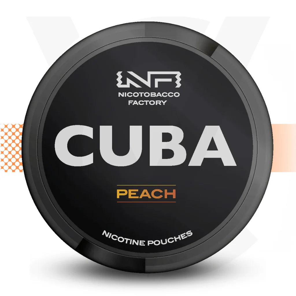 Cuba Black Nicotine Pouches Snus No Tobacco Nicopods - Peach - Cloud Vapez UK