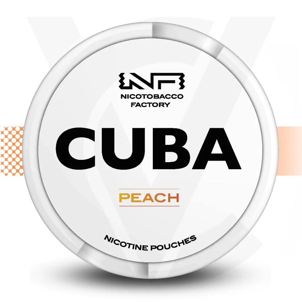 Cuba White 25mg Nicotine Pouches Snus No Tobacco Nicopods - Peach - Cloud Vapez UK