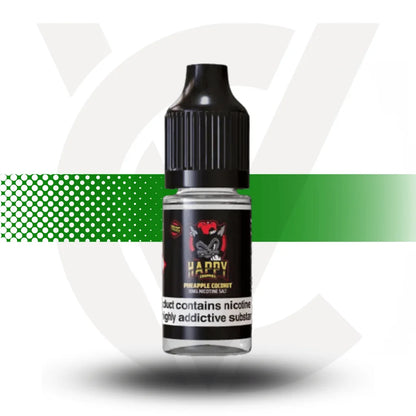 Happy Chappies Nicotine Salt E-Liquid 10ml 10MG - Pineapple Coconut - Cloud Vapez UK