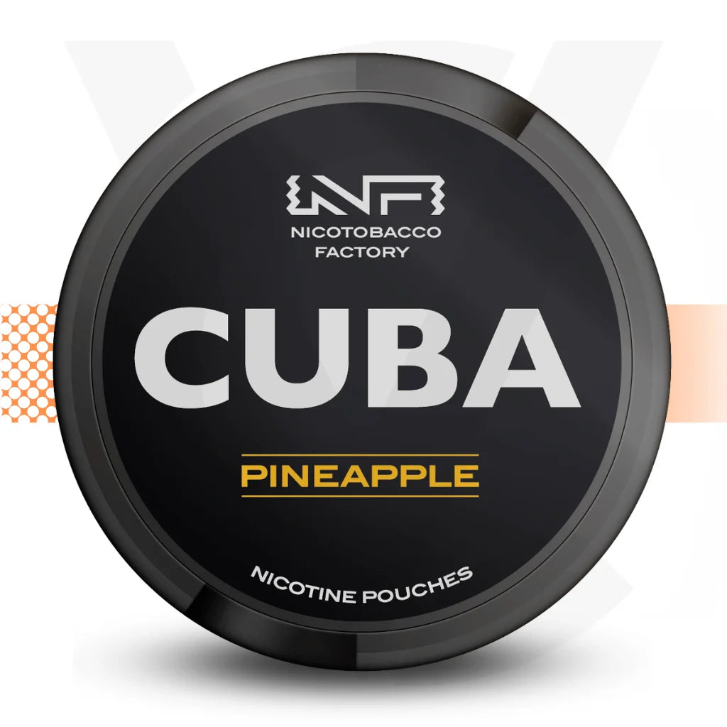 Cuba Black Nicotine Pouches Snus No Tobacco Nicopods - Pineapple - Cloud Vapez UK