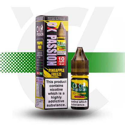 Ox Passion Nicotine Salt E-Liquid 10ml 10MG - Pineapple Freeze - Cloud Vapez UK