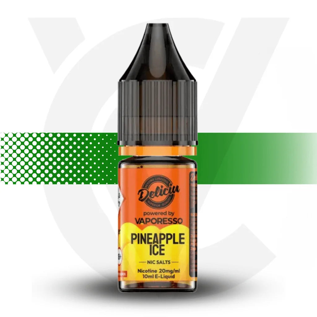 Deliciu by Vaporesso Nicotine Salt E-Liquid 10ml 10MG - Pineapple Ice - Cloud Vapez UK