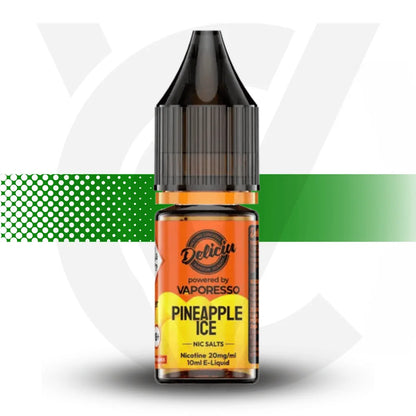 Deliciu by Vaporesso Nicotine Salt E-Liquid 10ml 10MG - Pineapple Ice - Cloud Vapez UK