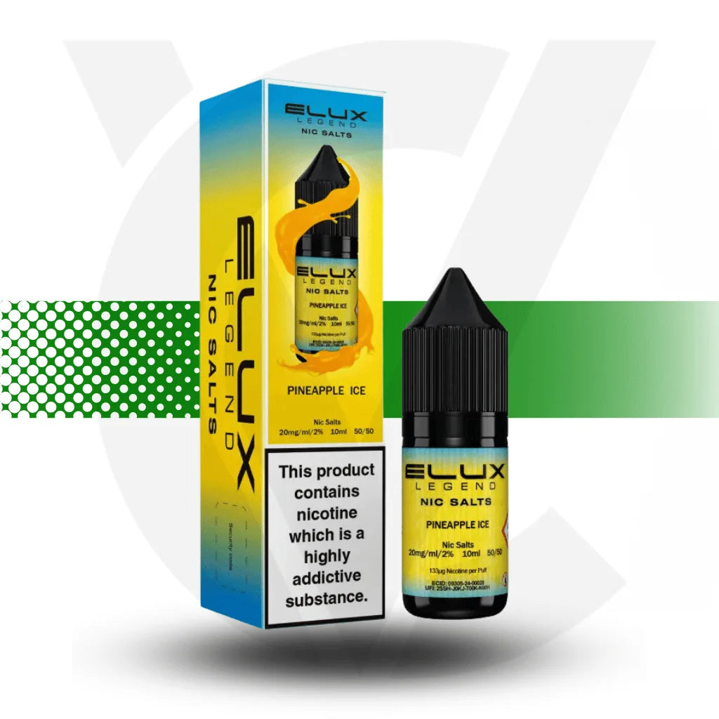 Elux Legend Nic Salt E-Liquid 10ml 10MG - Pineapple Ice - Cloud Vapez UK