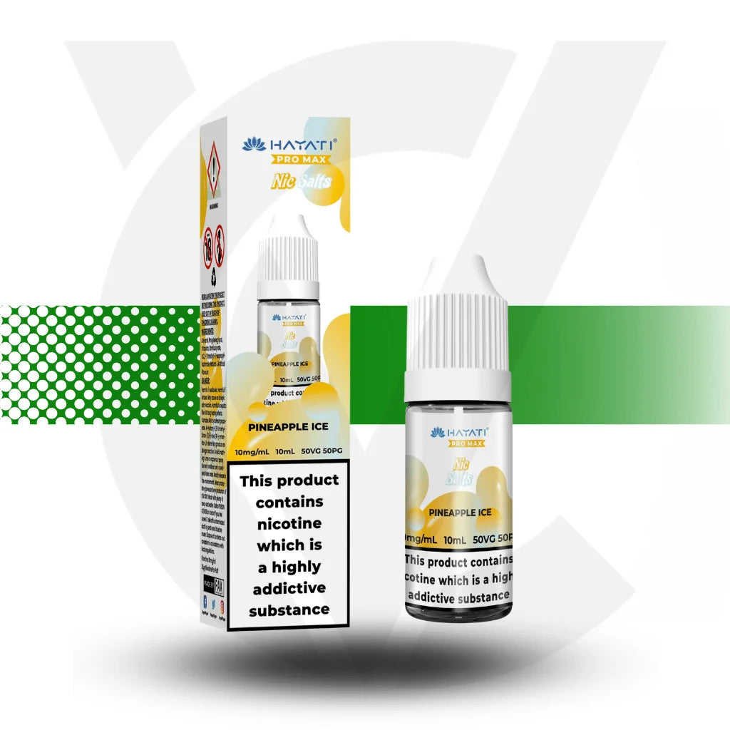 Hayati Pro Max Nic Salts E-Liquid 10ml 10MG - Pineapple Ice - Cloud Vapez UK 