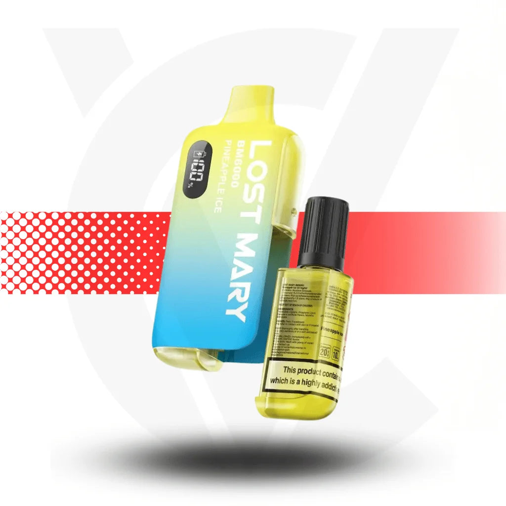 Lost Mary BM6000 Disposable Rechargeable Vape Kit  - Pineapple Ice - Cloud Vapez UK