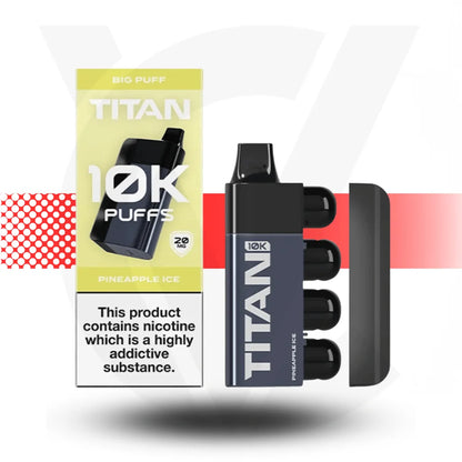 Titan 10k by Gold Bar Disposable Rechargeable Vape - Pineapple Ice - Cloud Vapez UK