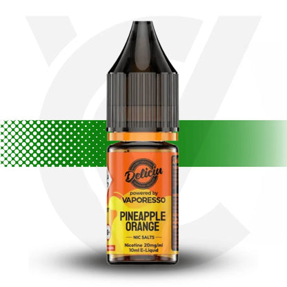 Deliciu by Vaporesso Nicotine Salt E-Liquid 10ml 10MG - Pineapple Orange - Cloud Vapez UK