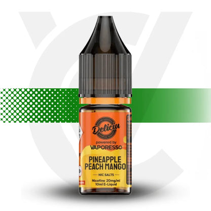 Deliciu by Vaporesso Nicotine Salt E-Liquid 10ml 10MG - Pineapple Mango Orange - Cloud Vapez UK