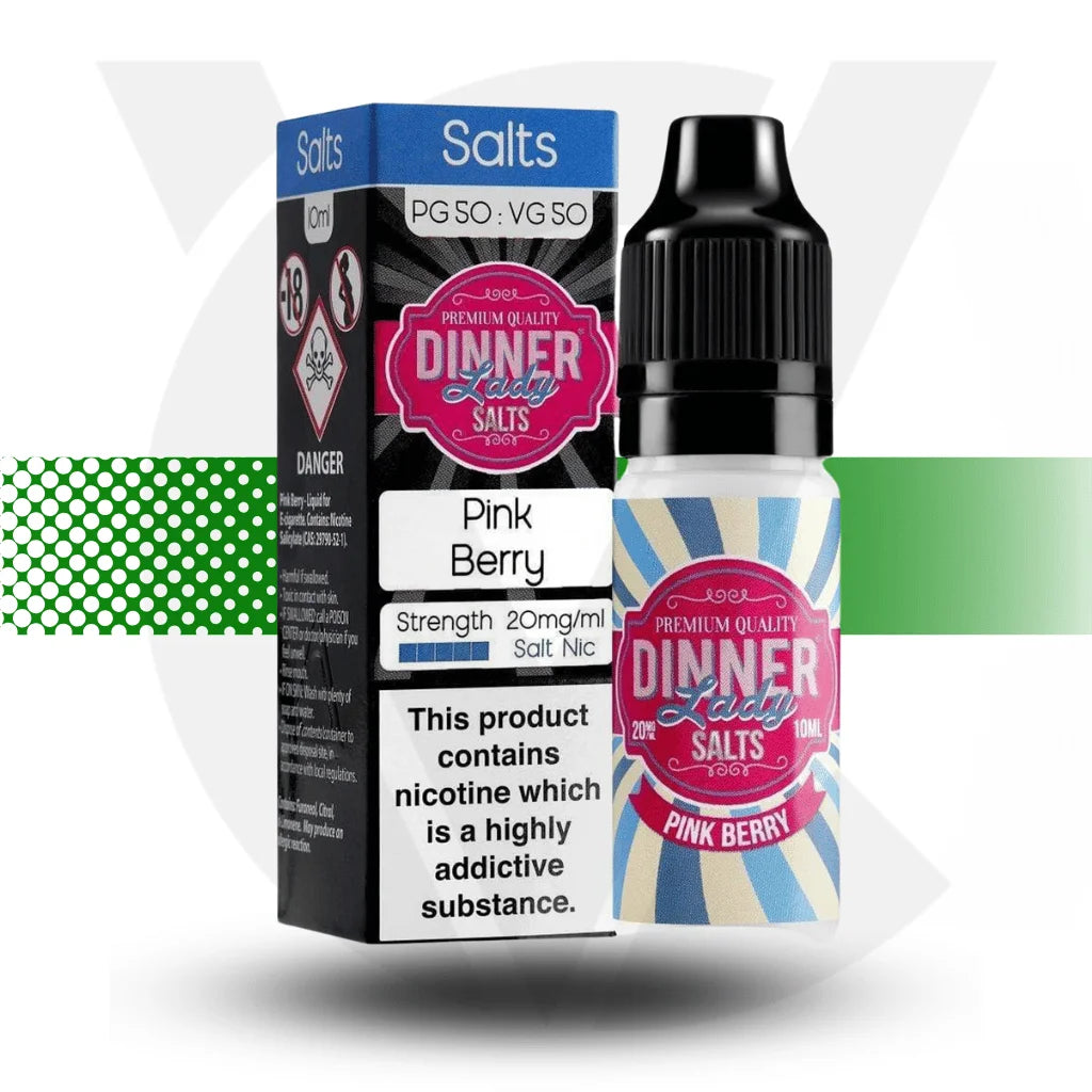 Dinner Lady Nic Salts E-Liquid 10MG 10ml - Pink Berry - Cloud Vapez UK