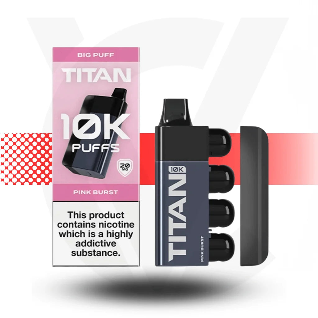 Titan 10k by Gold Bar Disposable Rechargeable Vape - Pink Burst - Cloud Vapez UK