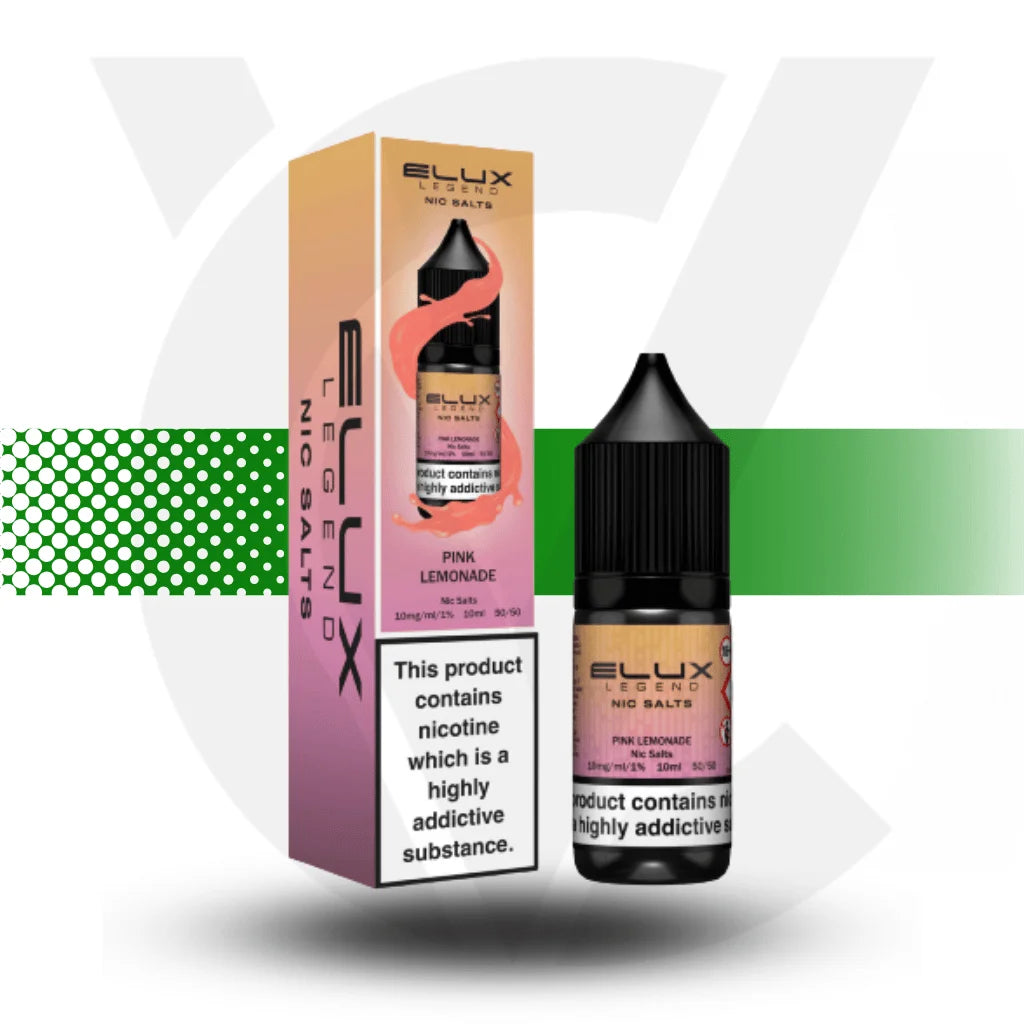 Elux Legend Nic Salt E-Liquid 10ml 10MG - Pink Lemonade - Cloud Vapez UK