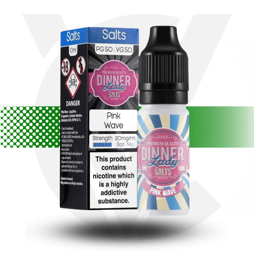 Dinner Lady Nic Salts E-Liquid 10MG 10ml - Pink Wave - Cloud Vapez UK