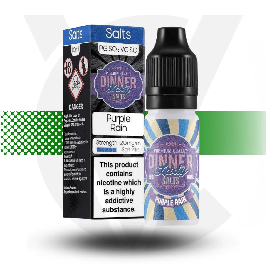 Dinner Lady Nic Salts E-Liquid 10MG 10ml - Purple Rain - Cloud Vapez UK