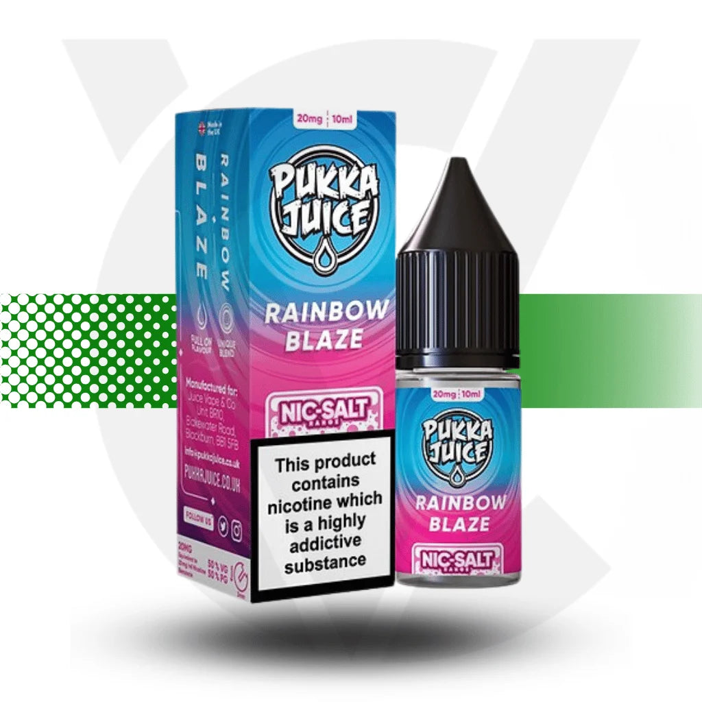 Pukka Juice Nicotine Salts E-Liquid 10ml 10MG - Rainbow Blaze - Cloud Vapez UK