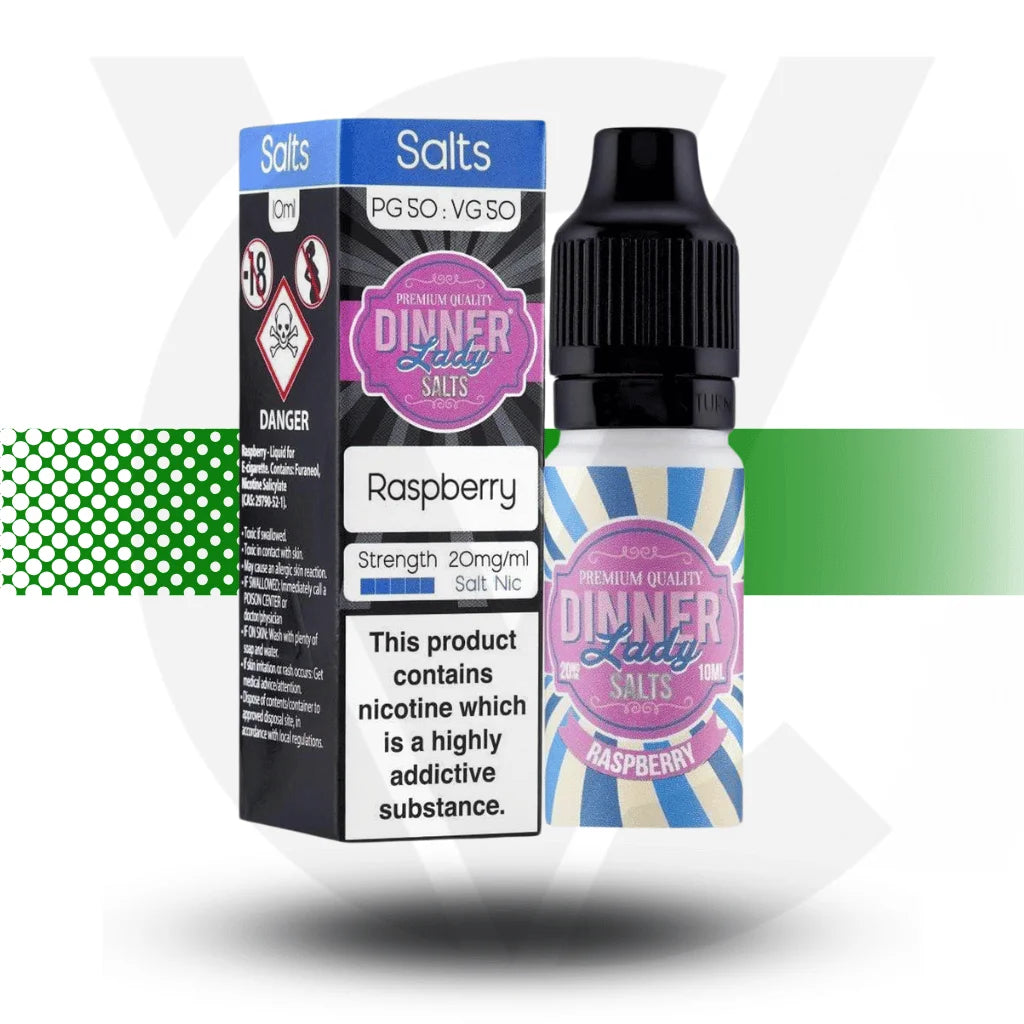 Dinner Lady Nic Salts E-Liquid 10MG 10ml - Raspberry - Cloud Vapez UK